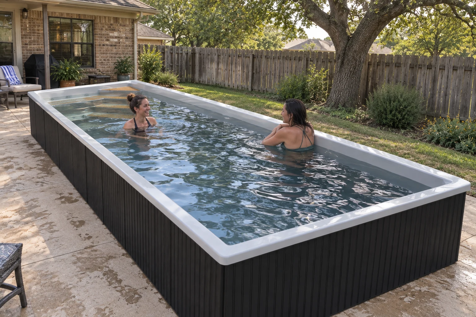 Illustrative Bluebonnet backyard lifestyle setting