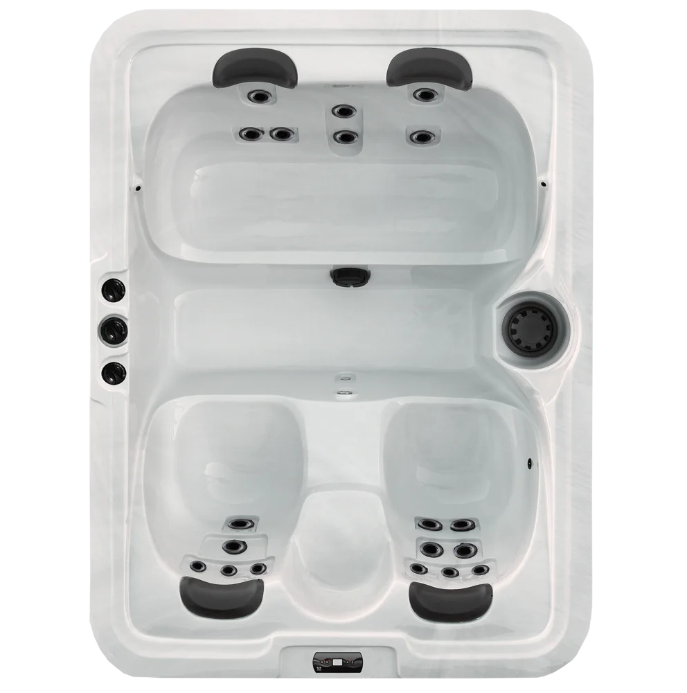 Belle hot tub seating layout