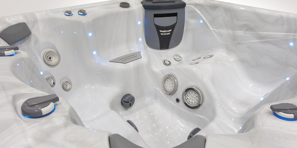 2025 Master Spas Twilight Series TS 7.2 — interior seating and controls